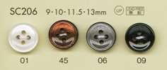 SC206 DAIYA BUTTONS 耐衝撃HYPER DURABLE""シリーズ 貝調ポリエステルボタン""