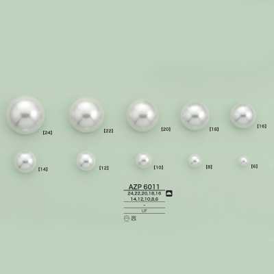 AZP6011 パール風ビーズ(半丸)