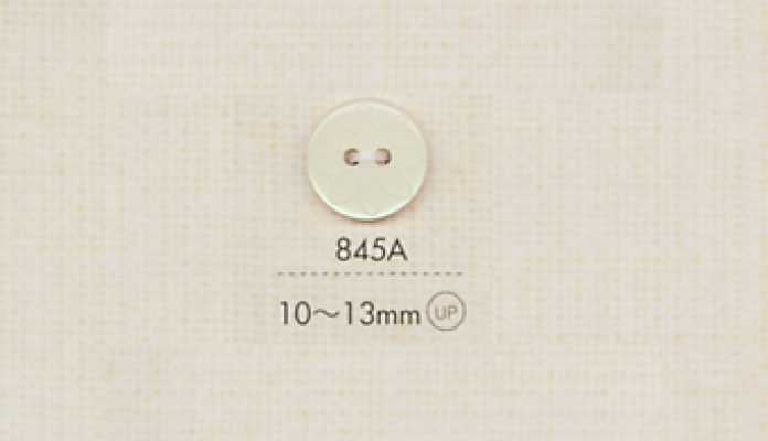 845A DAIYA BUTTONS 平型二つ穴ポリエステルボタン(花模様)