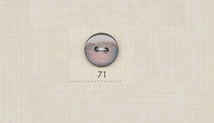 71 DAIYA BUTTONS 二つ穴黒蝶貝調ポリエステルボタン