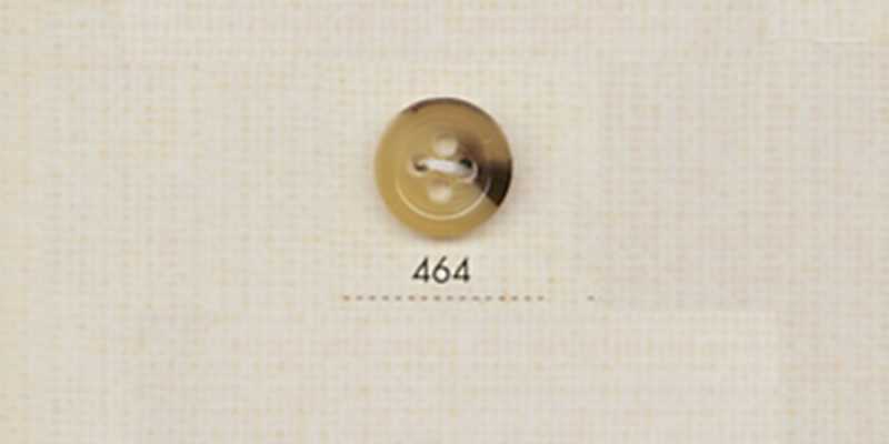 464 DAIYA BUTTONS 四つ穴水牛調ポリエステルボタン(黄土色)