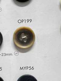 OP199 上品 水牛調ツヤなし4つ穴ポリエステルボタン 大阪プラスチック工業(DAIYA BUTTON) サブ画像
