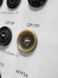 OP199 上品 水牛調ツヤなし4つ穴ポリエステルボタン 大阪プラスチック工業(DAIYA BUTTON) サブ画像