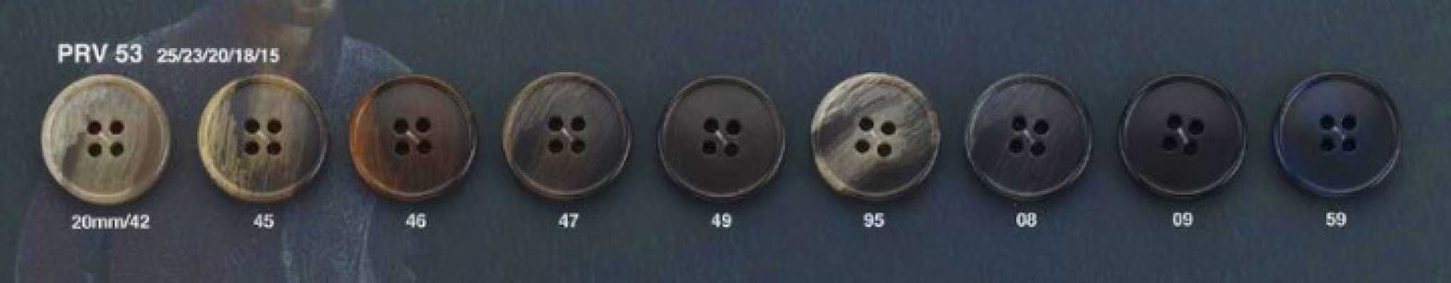 PRV53 サスティナブル 水牛調 4つ穴 ボタン