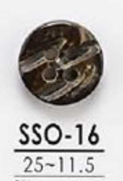 SSO16 天然素材 貝製 ４つ穴つや有りボタン