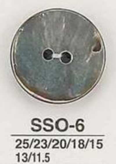 SSO6 天然素材 貝製 2つ穴 つや有りボタン