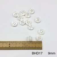 BHD17 DAIYA BUTTONS 耐衝撃 フチ有り四ツ穴 RIVER SHELL調ポリエステルボタン 大阪プラスチック工業(DAIYA BUTTON) サブ画像