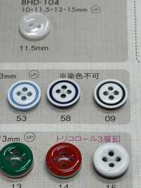 OPH337 DAIYA BUTTONS 耐衝撃 四ツ穴 ポリエステルボタン 大阪プラスチック工業(DAIYA BUTTON) サブ画像