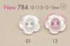 784 DAIYA BUTTONS 花型 二ツ穴 ポリエステルボタン