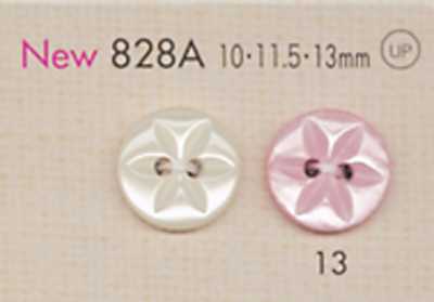 828A DAIYA BUTTONS 花模様 二ツ穴 ポリエステルボタン