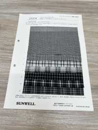 25374 先染コンパクト80sローンモノトーンチェック[生地] SUNWELL(サンウェル) サブ画像