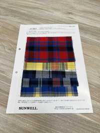 35305 先染60s×40sムラ糸ローンチェックワッシャー[生地] SUNWELL(サンウェル) サブ画像