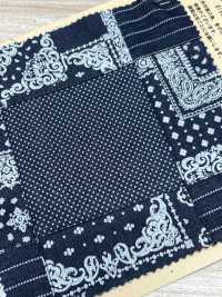 INDIA-469 Indigo patchwork discharge design[生地] 有延商店 サブ画像