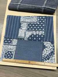 INDIA-469 Indigo patchwork discharge design[生地] 有延商店 サブ画像