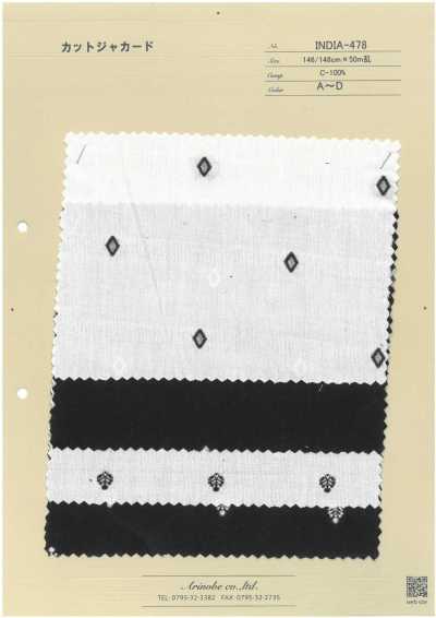 INDIA-478 カットジャカード