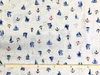 82154 リップルクロス 海は男のロマン イカリ&ヨット[生地] VANCET サブ画像