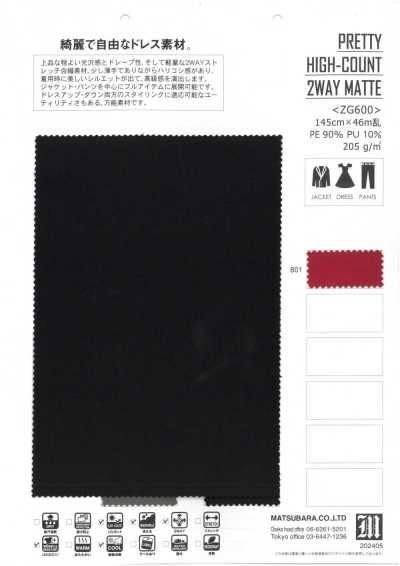 ZG600 PRETTY HIGH-COUNT 2WAY MATTE