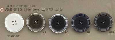 VGR2110 ポリエステル樹脂製 表穴4つ穴ボタン