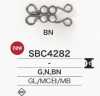 SBC4282 ガラス飾り付き ハイメタル/真鍮製 ホック