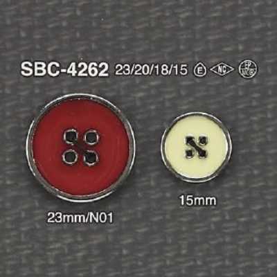 SBC4262 エポキシ樹脂/ハイメタル製 表穴4つ穴ボタン