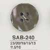 SAB240 貝全般製 表穴4つ穴ボタン
