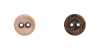 OW7400 木/木、合板/真鍮製 表穴2つ穴ボタン