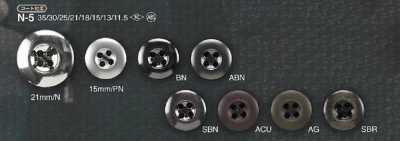 N5 ABS樹脂製 表穴4つ穴ボタン