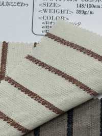 OM43601 linen cotton simple stripe[生地] 小原屋繊維 サブ画像