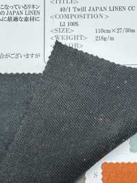 OSDC40041K 40/1 Twill JAPAN LINEN CC Finish 起毛加工[生地] 小原屋繊維 サブ画像