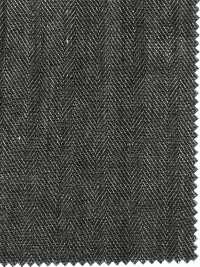 OWD25197 40/1 JAPAN LINEN HERRINGBONE 墨染め[生地] 小原屋繊維 サブ画像