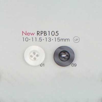 RPB105 日本製 再生PET樹脂ボタン 4つ穴