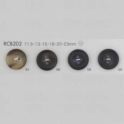 RCB202 ポリエステル樹脂 フチあり 4つ穴ボタン