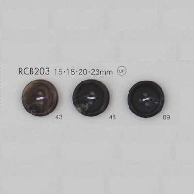 RCB203 ポリエステル樹脂 フチあり 4つ穴ボタン
