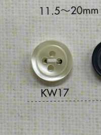 KW17 ポリエステル樹脂製 フチあり 4つ穴ボタン 大阪プラスチック工業(DAIYA BUTTON) サブ画像