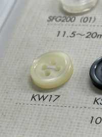 KW17 ポリエステル樹脂製 フチあり 4つ穴ボタン 大阪プラスチック工業(DAIYA BUTTON) サブ画像