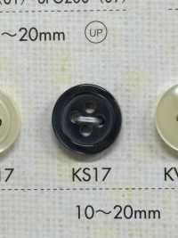 KS17 ポリエステル樹脂製 フチあり 4つ穴ボタン 大阪プラスチック工業(DAIYA BUTTON) サブ画像
