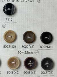 8002 ポリエステル樹脂製 フチあり 2つ穴ボタン 大阪プラスチック工業(DAIYA BUTTON) サブ画像