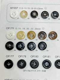 OP182 ポリエステル樹脂製 4つ穴ボタン 大阪プラスチック工業(DAIYA BUTTON) サブ画像