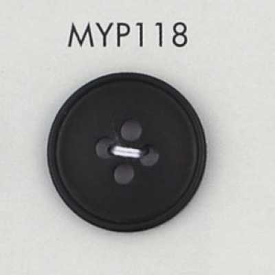 MYP118 ポリエステル樹脂製 フチあり 4つ穴ボタン