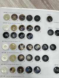 MY155 ポリエステル樹脂製 水牛調 4つ穴ボタン 大阪プラスチック工業(DAIYA BUTTON) サブ画像