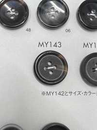 MY144 ポリエステル樹脂製 水牛調 4つ穴ボタン 大阪プラスチック工業(DAIYA BUTTON) サブ画像