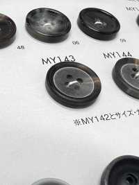 MY144 ポリエステル樹脂製 水牛調 4つ穴ボタン 大阪プラスチック工業(DAIYA BUTTON) サブ画像