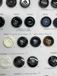 8011 ポリエステル樹脂製 フチあり 4つ穴ボタン 大阪プラスチック工業(DAIYA BUTTON) サブ画像