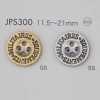JPS300 ABS樹脂製 4つ穴 メッキ釦