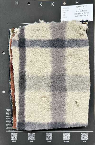 FLEECE-PT-4 classic fleece チェック柄プリント