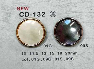CD-132 メタルボタン 裏足 縁あり