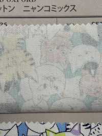 850536 SEVENBERRY® オックス 未晒コットン ニャンコミックス[生地] VANCET サブ画像