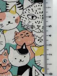 850536 SEVENBERRY® オックス 未晒コットン ニャンコミックス[生地] VANCET サブ画像