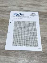 HK800 新潟産綿麻ピンチェック・遠州灘 (白x黒)[生地] 古山 サブ画像