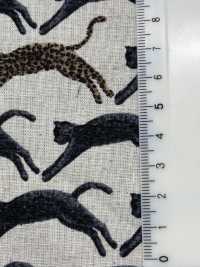 KTS7103 絹麻シーチング 猫青海波 プリント[生地] コットンこばやし サブ画像